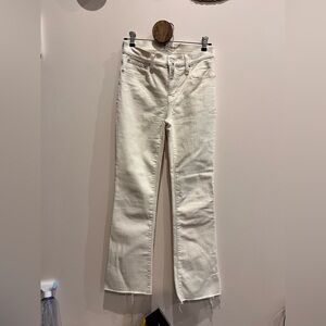 NWT Madewell Women’s kick out full length jeans in vintage canvas raw Size 25